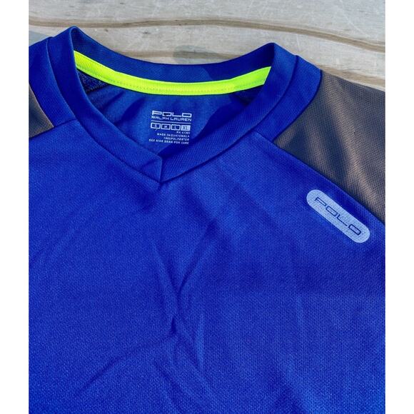 POLO by Ralph Lauren Fall 6 Active V-Neck T-Shirt Men's Blue SIZE XL NEW - Picture 3 of 5